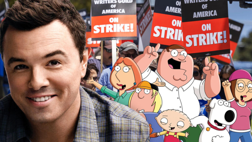 the cast of "Family Guy" reunites at the Fox Picket Line;  "None of them should wait any longer to get a fair and just deal," MacFarlane says.